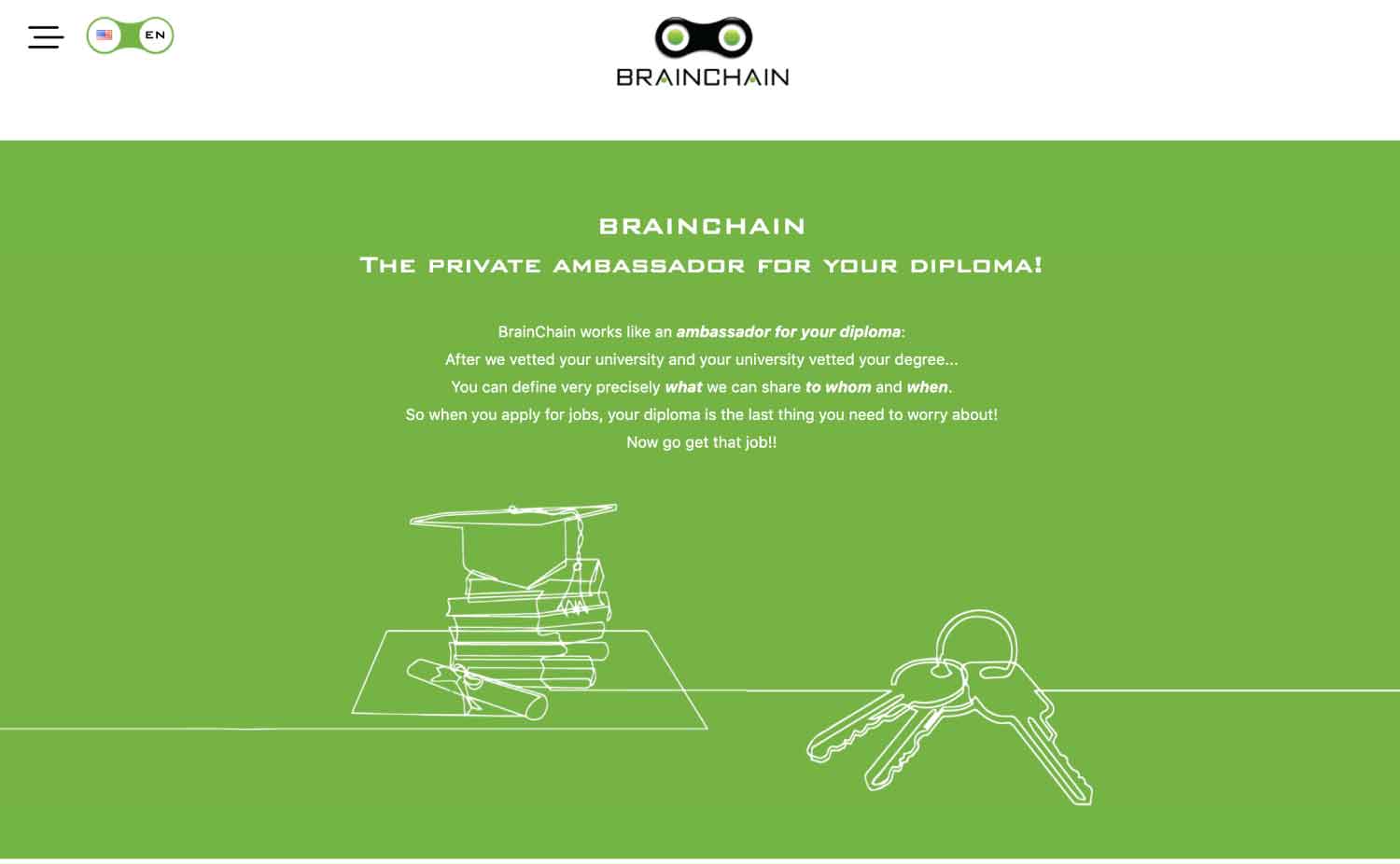 Brain Chain Mission website Development about page 1