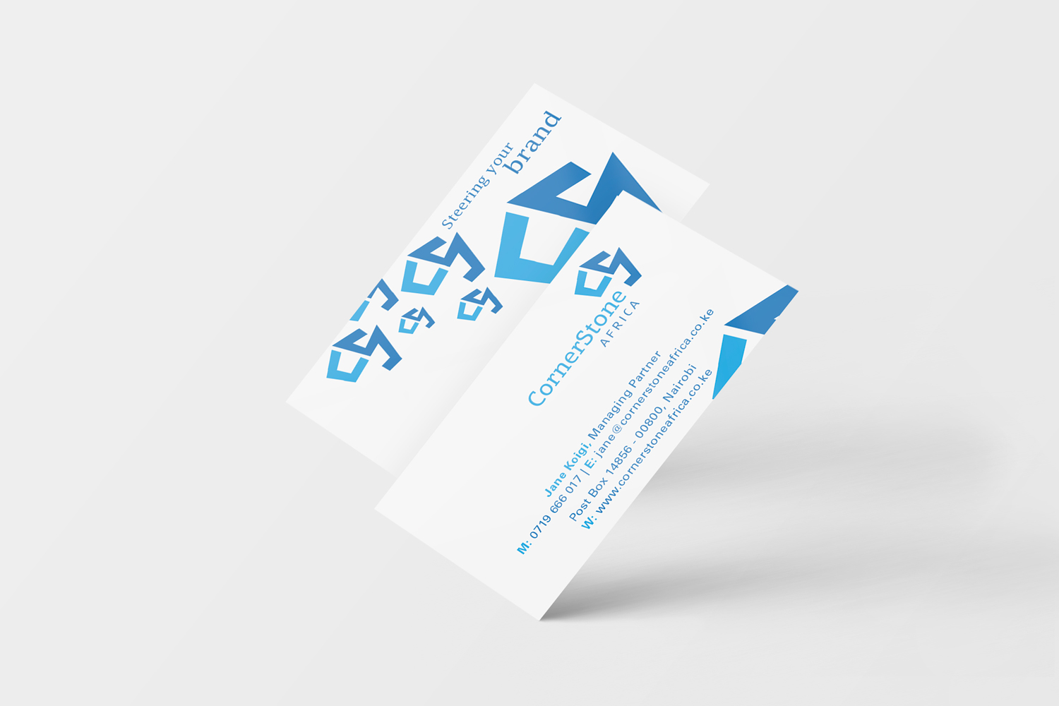 Business cards: Cornerstone Africa Logo Design