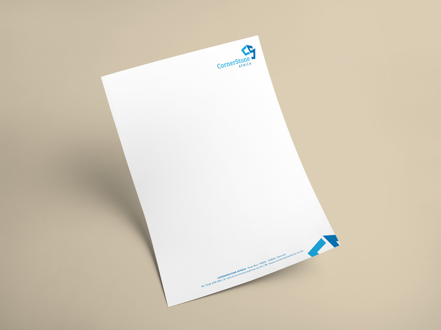 Letterhead : Cornerstone Africa Logo Design