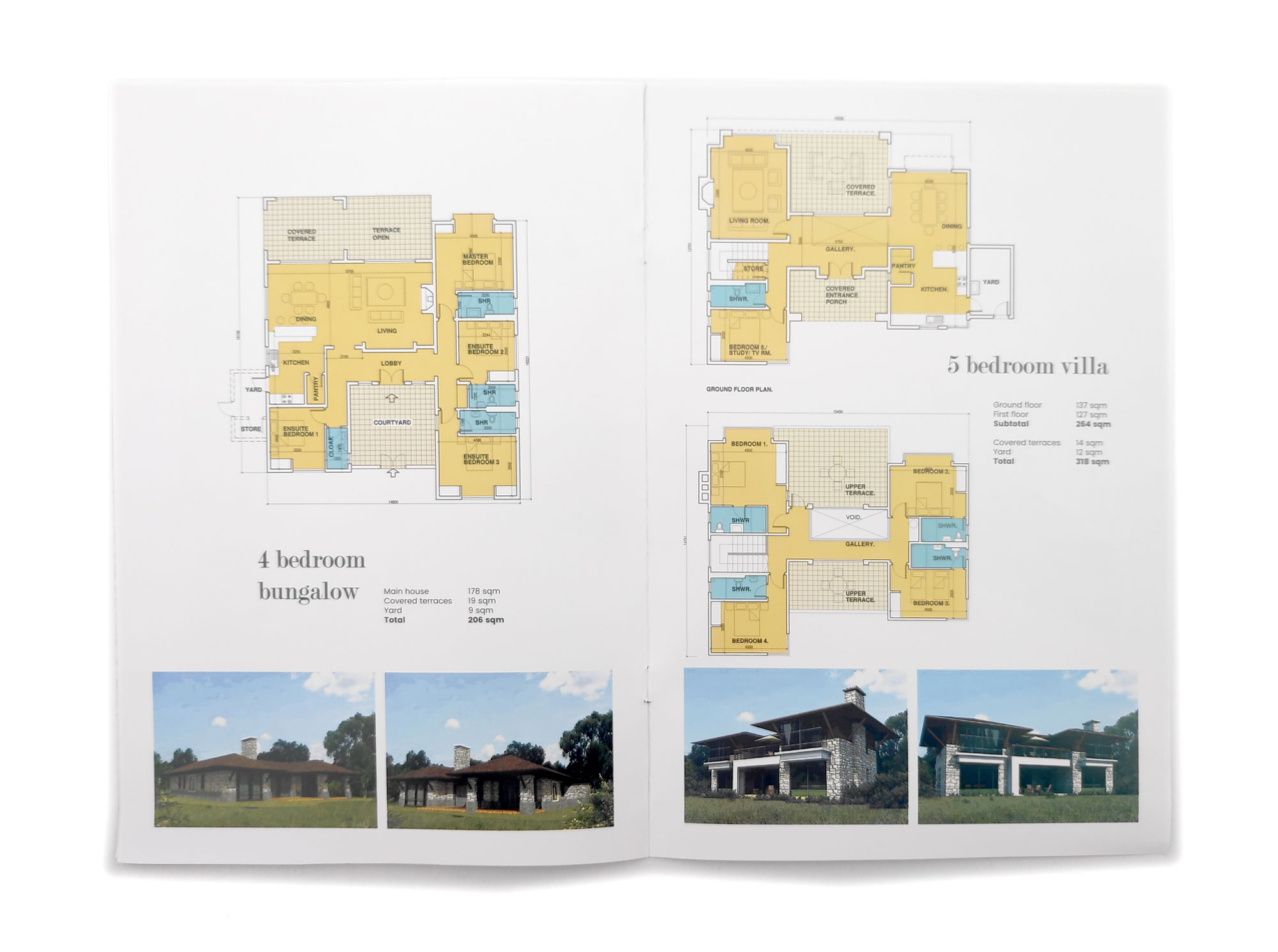 MKWE Property company profile design inner pages floor plans