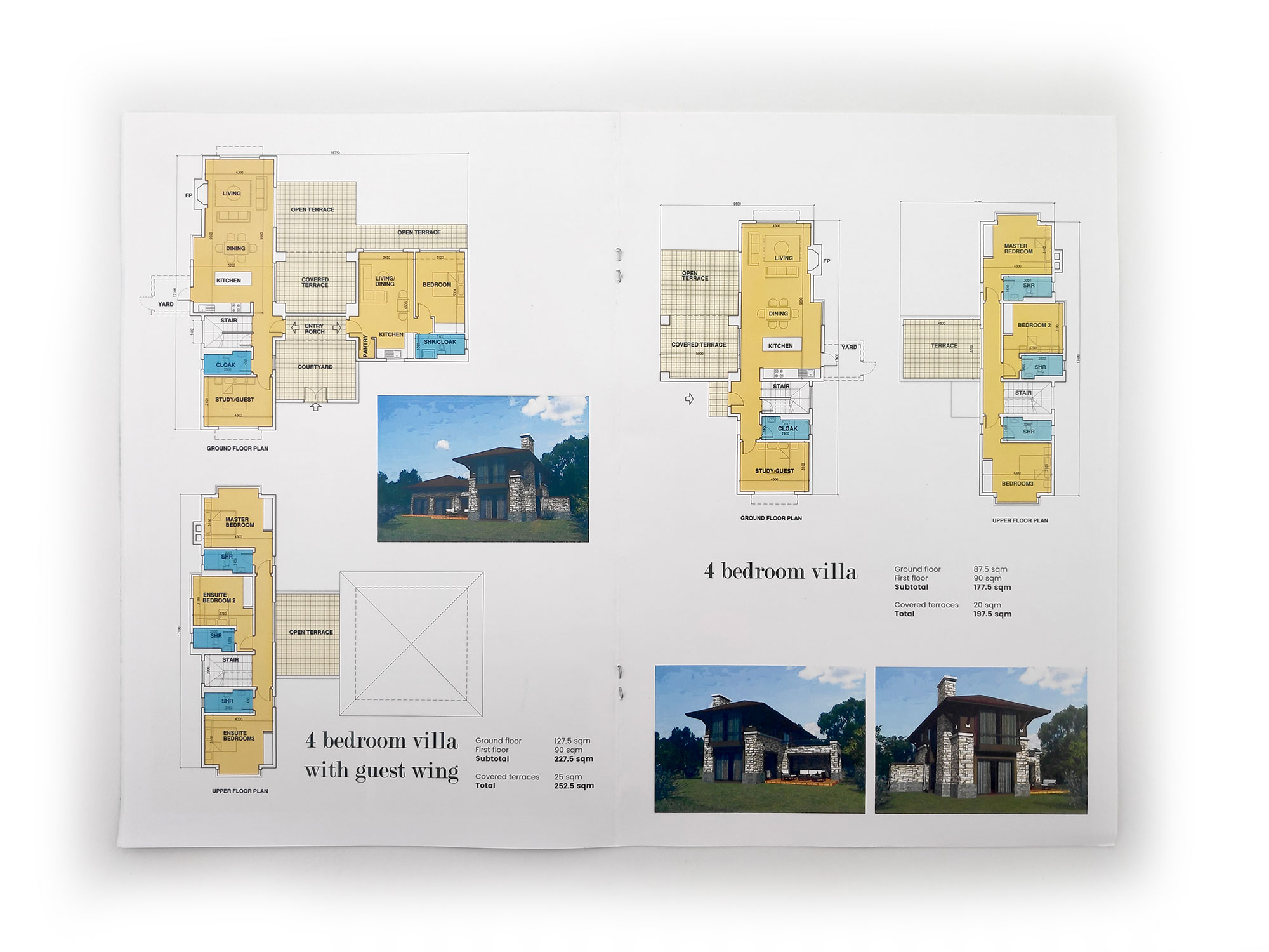 MKWE Property company profile design inner pages floor plans