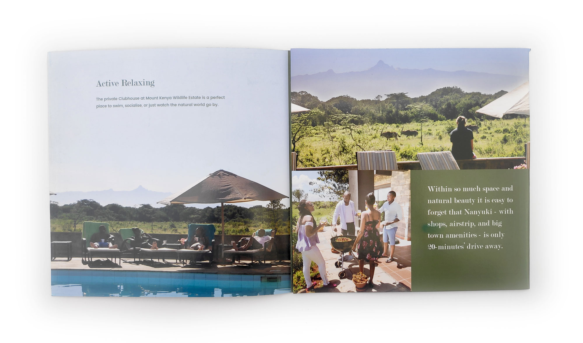 Mount Kenya Wildlife Estate Bifold Flyer Design inner folds