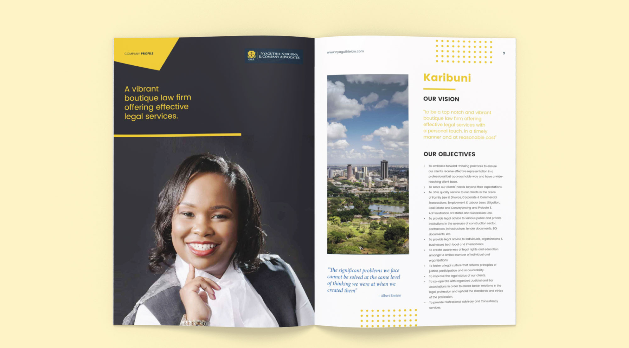 Nyaguthie Njuguna & Co Advocates Company Profile first pages