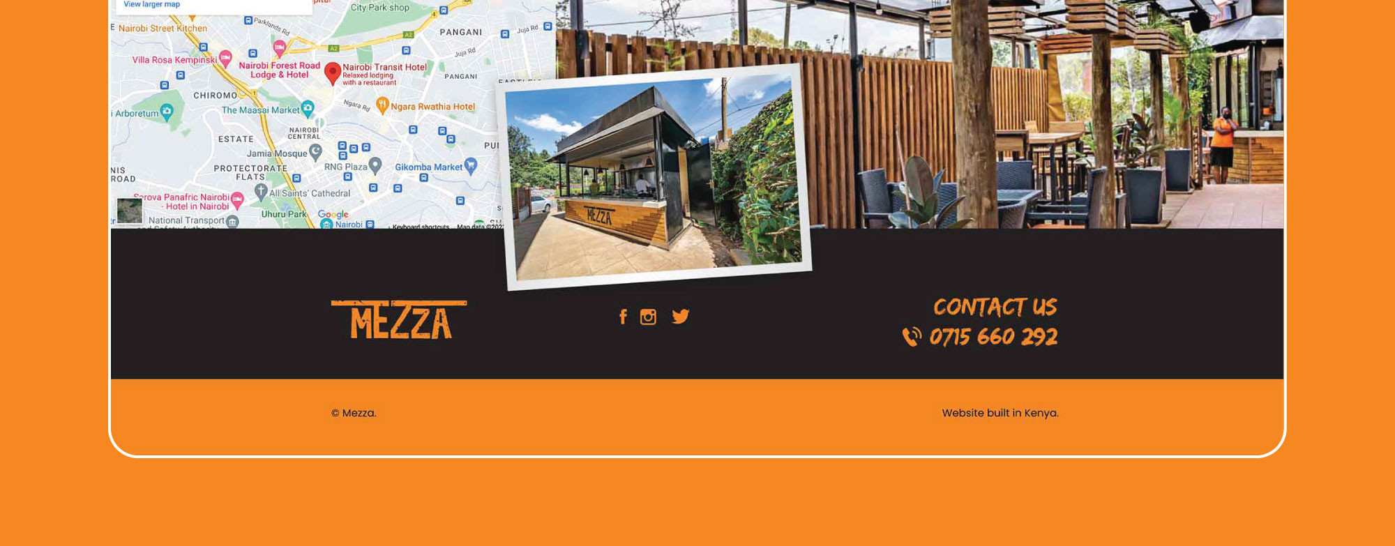 Mezza website design slice part 4